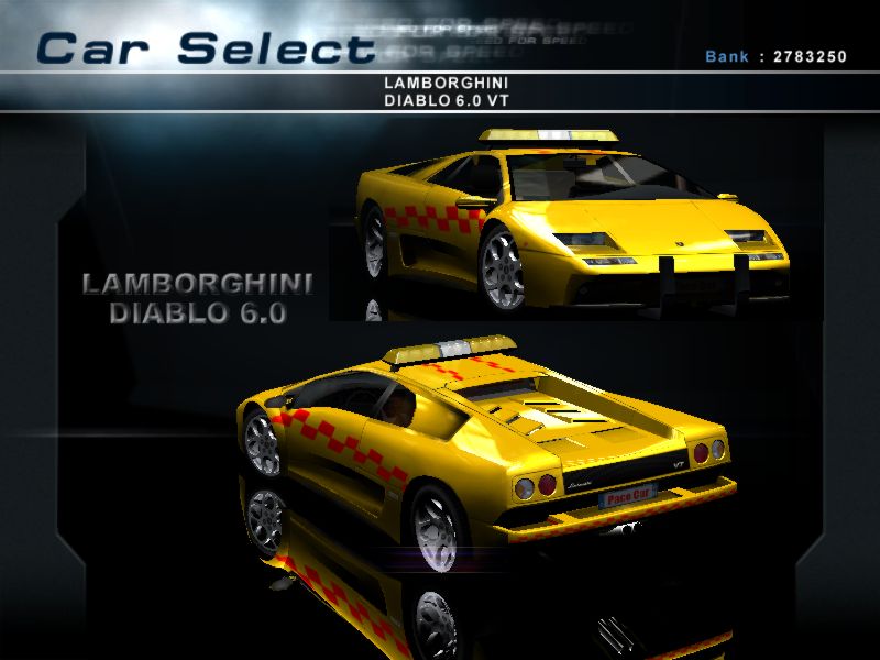 Need For Speed Hot Pursuit 2 Lamborghini Diablo VT Pace Car