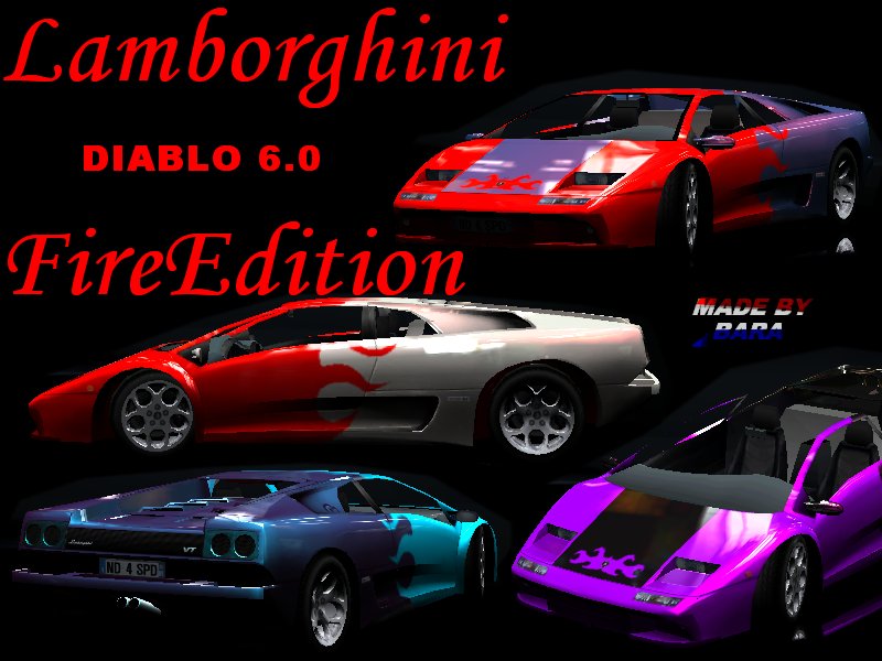 Need For Speed Hot Pursuit 2 Lamborghini Diablo 6.0 Fire Editon