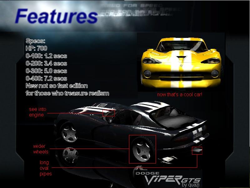 Need For Speed Hot Pursuit 2 Dodge Viper Powertuning V2