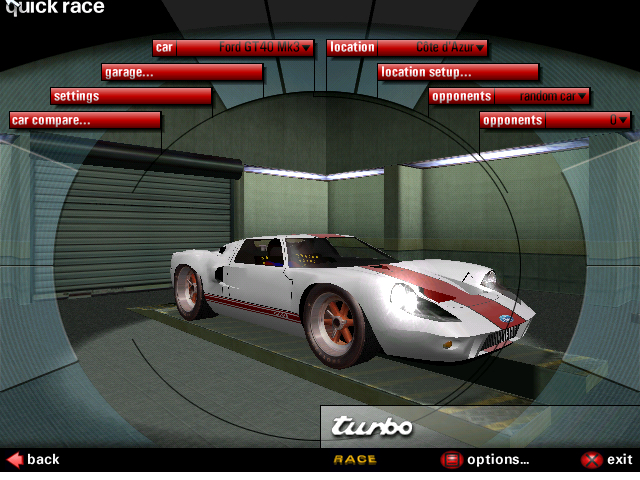 Need For Speed Porsche Unleashed Ford GT40 MKIII