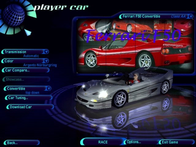 Need For Speed High Stakes Ferrari F50 Convertible
