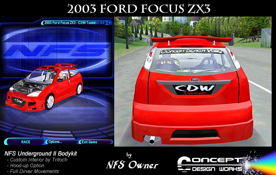Need For Speed High Stakes Ford Focus ZX3 CDW Tuned