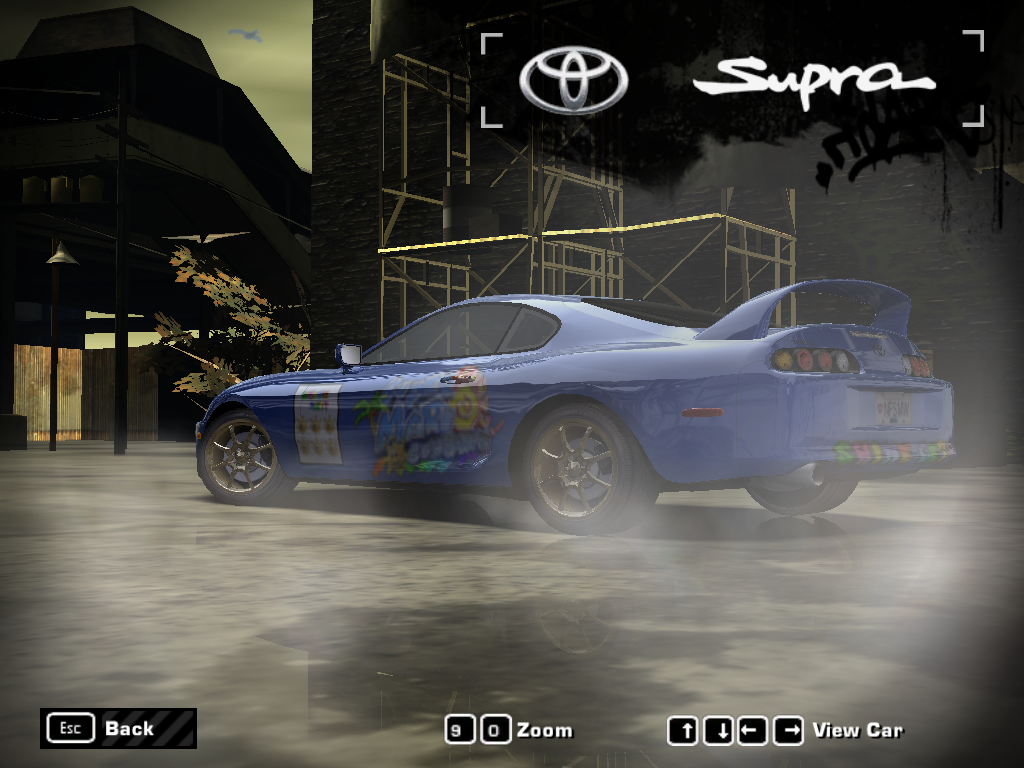 Need For Speed Most Wanted Toyota Supra Super Mario Sunshine vinyl