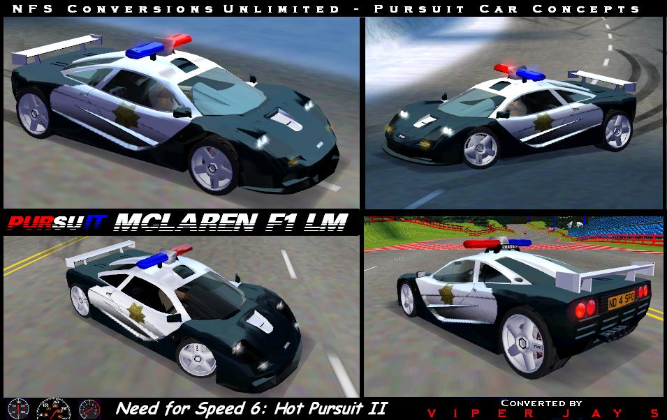 Need For Speed Hot Pursuit McLaren Pursuit F1 LM  (NFS 6)