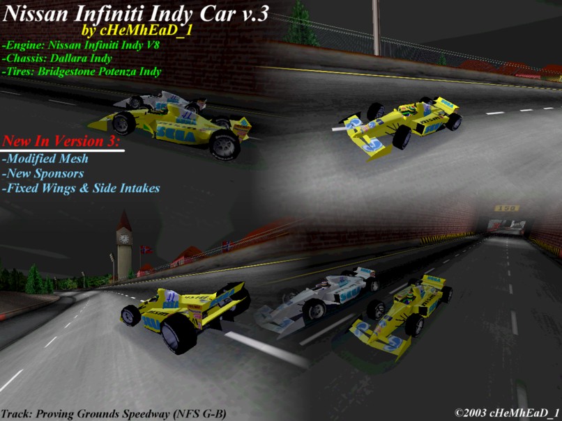 Need For Speed Hot Pursuit Infiniti Nissan Indy Car Version 3 (Dallara Chassis)