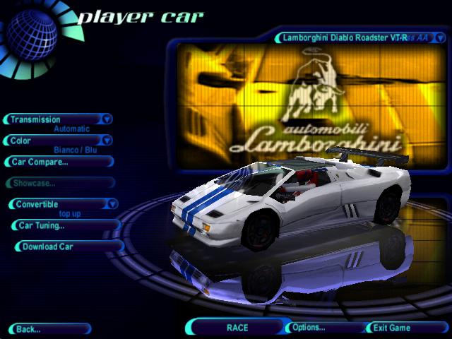 Need For Speed High Stakes Lamborghini Diablo Roadster VT-R