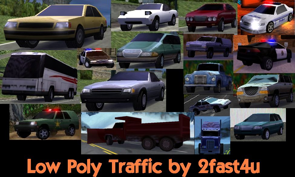 Need For Speed High Stakes Traffic Low poly pack