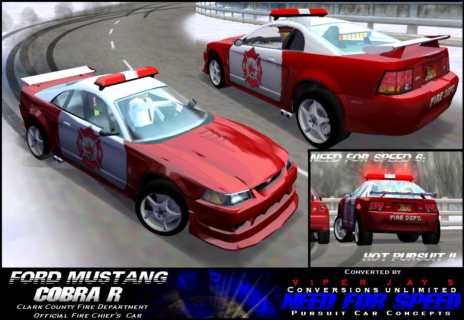 Need For Speed High Stakes Ford Pursuit Mustang Cobra R - LVFD ( NFS 6)