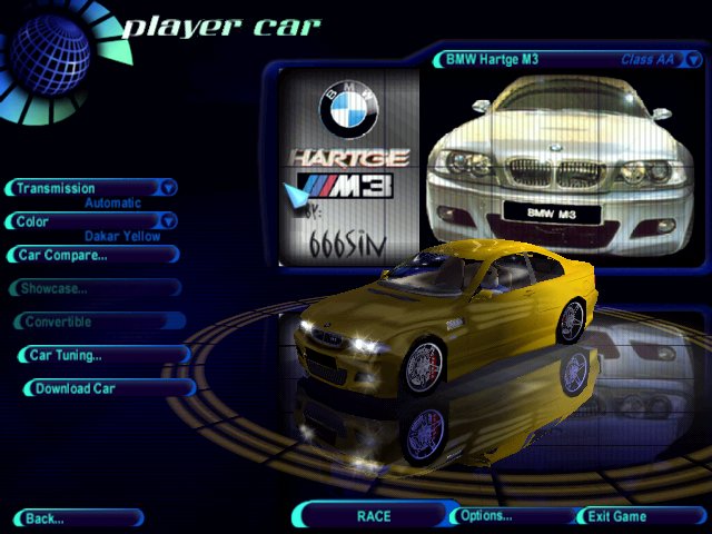 Need For Speed High Stakes BMW E46 Hartge M3 Coupe