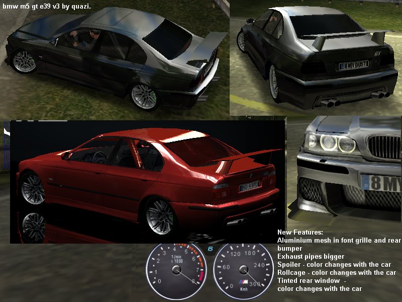 Need For Speed Hot Pursuit 2 BMW M5 GT E39 V3 With spoiler