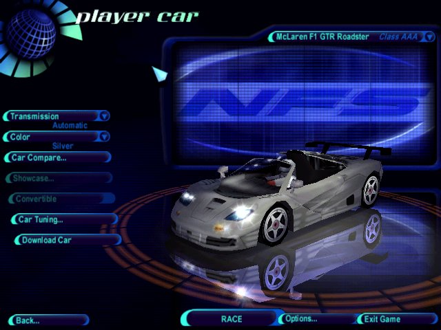 Need For Speed High Stakes McLaren F1 GTR Roadster
