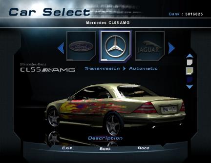 Need For Speed Hot Pursuit 2 Mercedes Benz CL 55 New Skins