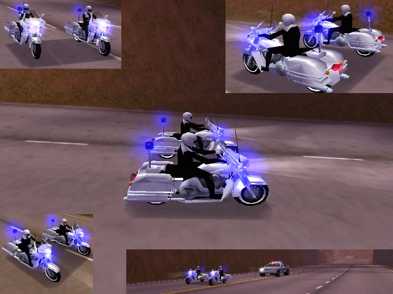 Need For Speed High Stakes Harley Davidson Police Harley x 2