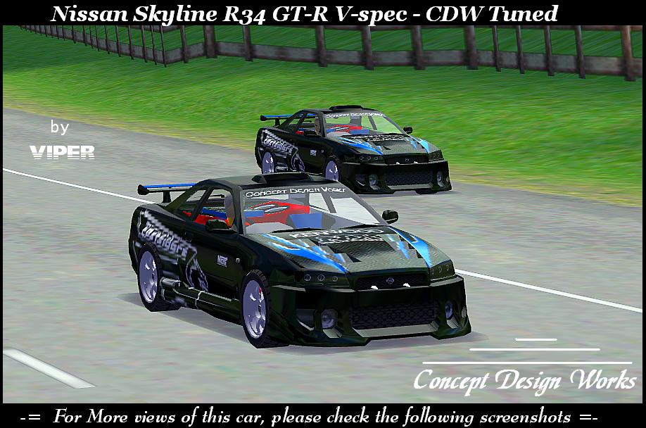 Need For Speed High Stakes Nissan Skyline R34 GT-R V.spec - CDW Tuned