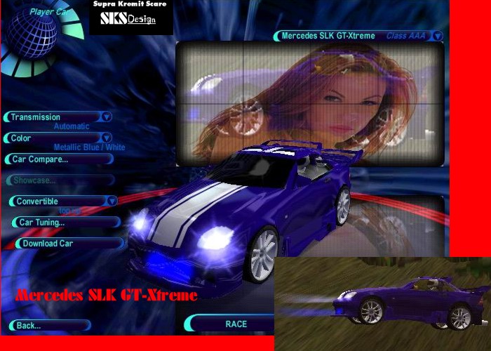 Need For Speed High Stakes Mercedes Benz SLK GT-Xtreme