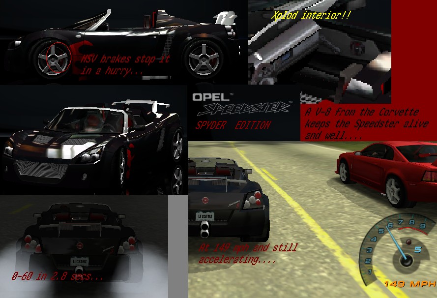 Need For Speed Hot Pursuit 2 Opel Speedster Spyder Edition