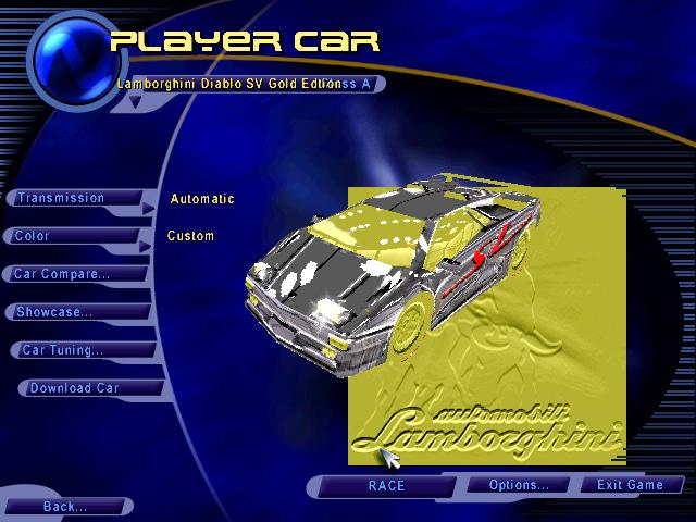 Need For Speed Hot Pursuit Fantasy Lamborghini Diablo SV Gold Edtion