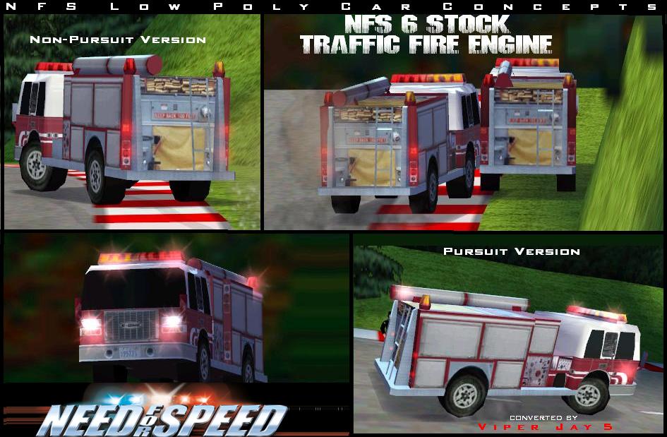 Need For Speed Hot Pursuit Traffic Pursuit Firetruck (NFS 6)