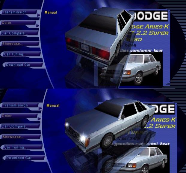 Need For Speed Hot Pursuit Traffic Dodge Aries-K LEX 2.2 Super Shelby Turbo 4 Adv.