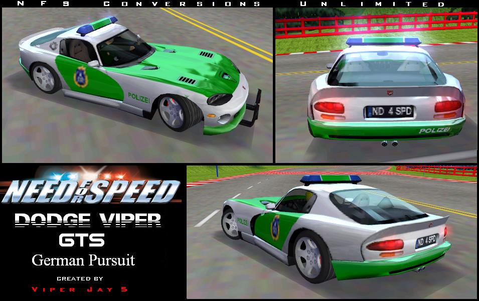 Need For Speed Hot Pursuit Dodge Viper GTS - German Pursuit