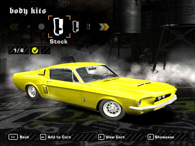 Need For Speed Most Wanted Shelby GT500 '67 ford mustang