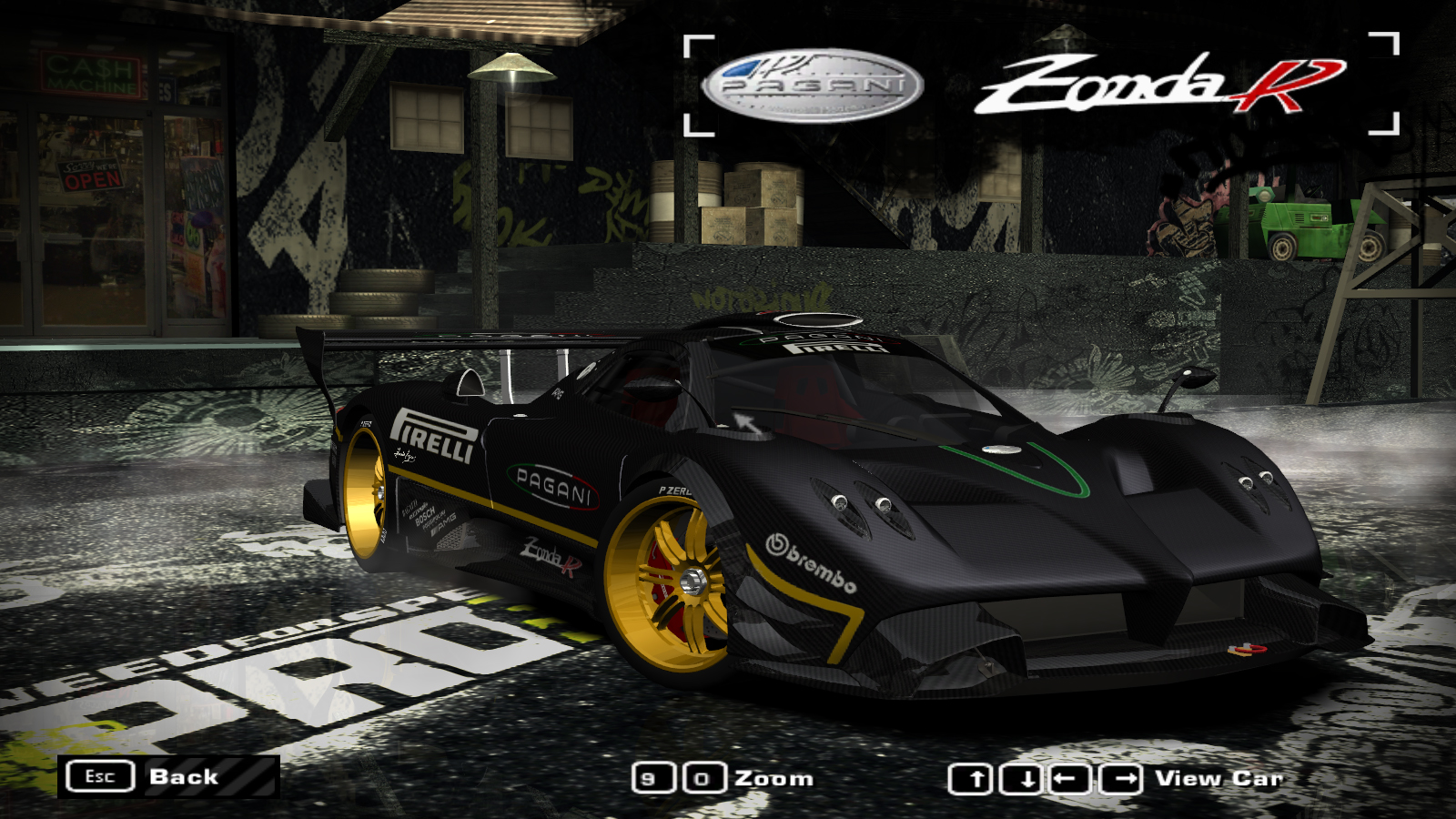 Need For Speed Most Wanted Pagani Zonda R Nur