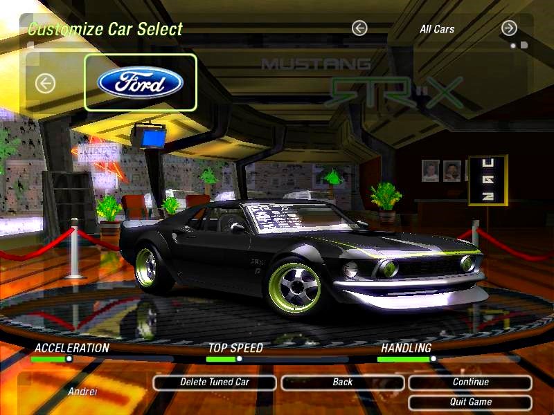 Need For Speed Underground 2 Ford Mustang RTR-X