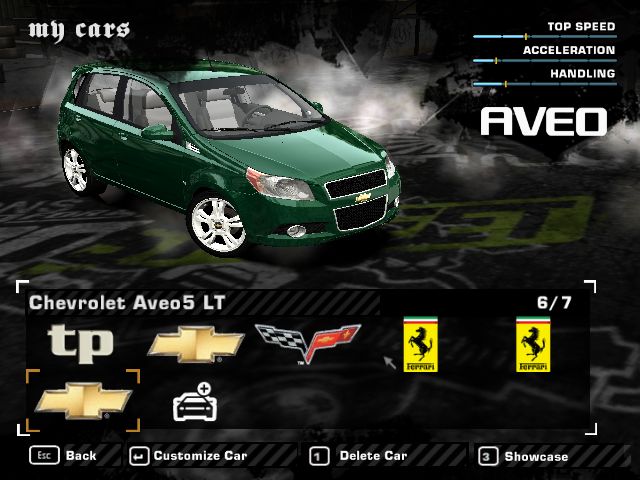 Need For Speed Most Wanted 2009 Chevrolet Aveo5 LT
