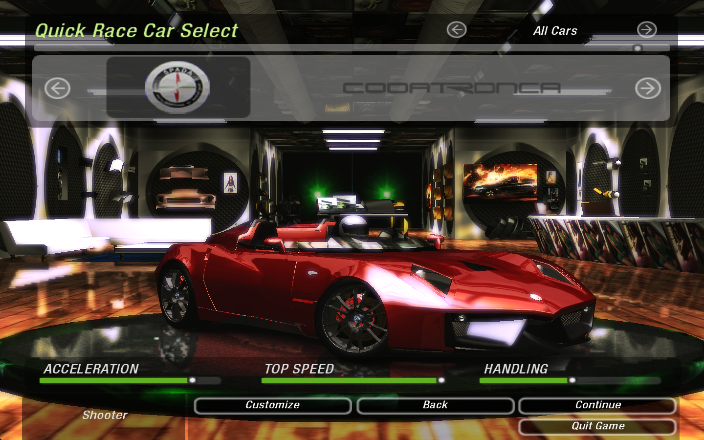 Need For Speed Underground 2 Various Spada Codatronca Barchetta
