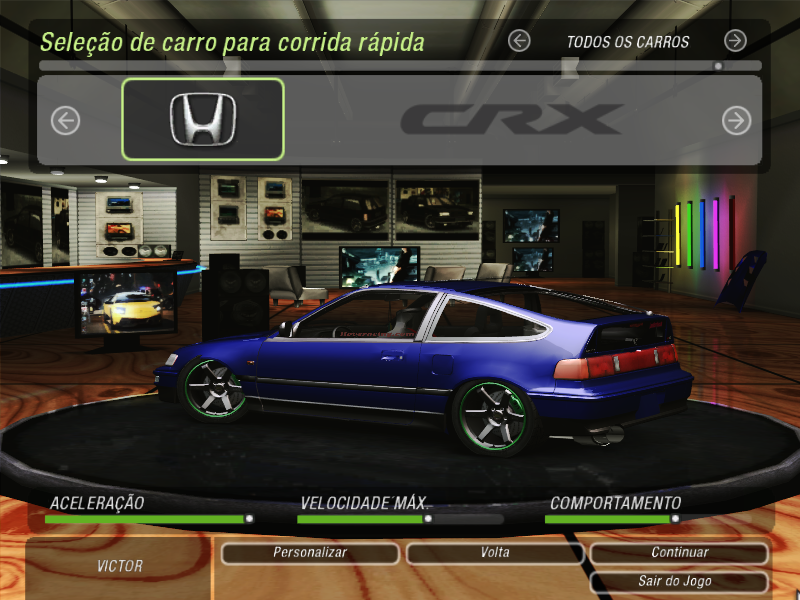 Need For Speed Underground 2 Honda CRX SI-R